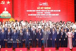 Party General Secretary and State President To Lam and delegates attend the ceremony marking the 120th founding anniversary of VNU-Hanoi on May 16. (Photo: VNA)