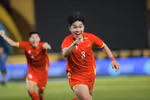 Vietnam's U22 defender Ly Duc celebrates the team’s second goal. (Photo: VNA) 