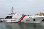 The vessel BRP Gabriela Silang of the Philippine Coast Guard docks at Tien Sa port. (Photo: VNA)