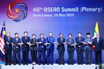 Leaders of ASEAN member countries and Timor-Leste at the plenary session of the 46th ASEAN Summit in Kuala Lumpur, Malaysia, on May 26 morning. (Photo: VNA)