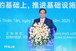 Prime Minister Pham Minh Chinh addresses the Vietnam-China business forum. (Photo: VNA)