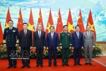 Prime Minister Pham Minh Chinh (centre) and the Vietnamese and Chinese ministers of foreign affairs, national defence and public security at the meeting in Hanoi on March 16. (Photo: VNA)