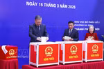 Party General Secretary To Lam (first, left) casts his ballot to elect deputies to the 16th National Assembly and People’s Councils at all levels for the 2026-2031 tenure on March 15. (Photo: VNA)