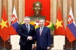 Party General Secretary and State President To Lam receives Prime Minister of Slovakia Robert Fico on April 13. (Photo: VNA)