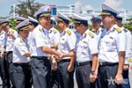 Delegation of the Vietnam People’s Navy at the see-off ceremony on May 5 in Nha Trang city, the south central province of Khanh Hoa. (Photo: qdnd.vn)