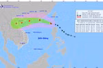 Location and forecast track of Storm Wipha as of 11:00am on July 19. (Photo: National Centre for Hydro-Meteorological Forecasting) 