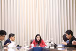 Deputy Foreign Minister Le Thi Thu Hang (centre) during phone talks with her Kyrgyz counterpart Abakirov Meder on February 17. (Photo: VNA)
