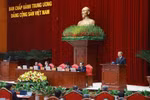 Party General Secretary To Lam addresses the opening of the 11th plenum of the 13th Party Central Committee in Hanoi on April 10. (Photo: VNA)
