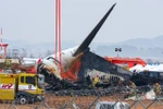 The crash site of the Jeju Air plane in Muan, South Korea, on December 29. (Photo: YONHAP/VNA)