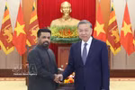 General Secretary of the Communist Party of Vietnam (CPV) Central Committee To Lam receives Sri Lankan President Anura Kumara Dissanayaka. (Photo: VNA)