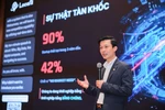 Vu Ngoc Quyet, Founder and CEO of LocaAI, speaks about AI technology at TECHFEST Vietnam 2025, held in Hanoi from December 12-14, 2025. (Photo: VNA)