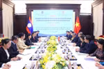 The talks between Chief Justice of the Supreme People’s Court of Vietnam Le Minh Tri and his Lao counterpart Viengthong Siphandon in Hanoi on October 28, 2025. (Photo: VNA)