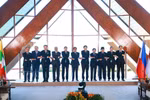 Prime Minister Le Minh Hung (fifth, left) and the heads of delegations attend the retreat session of the 48th ASEAN Summit in Cebu, the Philippines, on May 8 (Photo: VNA)