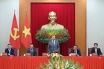 Party General Secretary To Lam (standing) addresses the reception. (Photo: VNA)