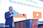 President of the Senate of the Czech Parliament Milos Vystrcil speaks at the event. (Photo: VNA)