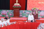 Party General Secretary To Lam speaks at a working session with the Standing Boards of the Party Committees of Can Tho, and Soc Trang and Hau Giang provinces on June 4 in Can Tho. (Photo: VNA)