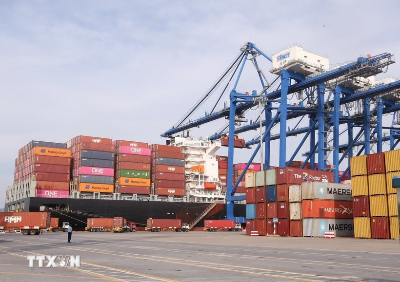 Cargo at the Tan Cang Hai Phong International Container Terminal in Hai Phong city (Photo: VNA)