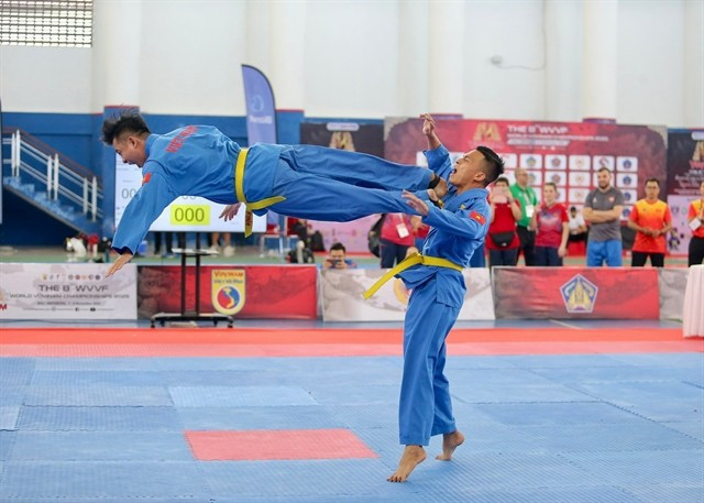 Vietnamese martial artists compete in the World Vovinam Championship 2025. ̣Photo: tienphong.vn)