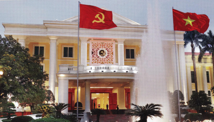 The headquarters of the Party Central Committee, where the first meeting of the 14th Party Central Committee takes place on January 23 morning. (Photo: VNA)