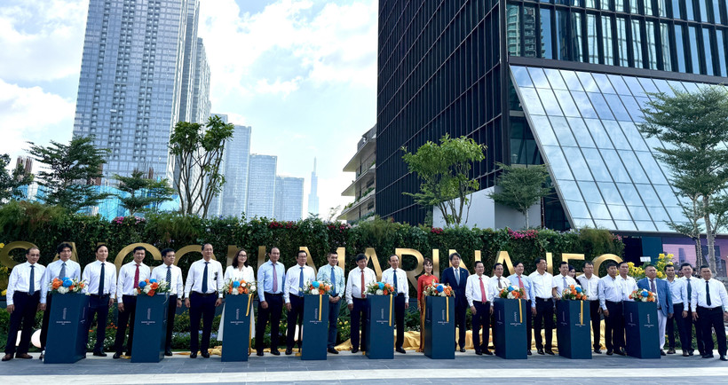 The launch ceremony of the Saigon Marina International Financial Centre (Saigon Marina IFC) Tower on August 19 (Photo: VNA)