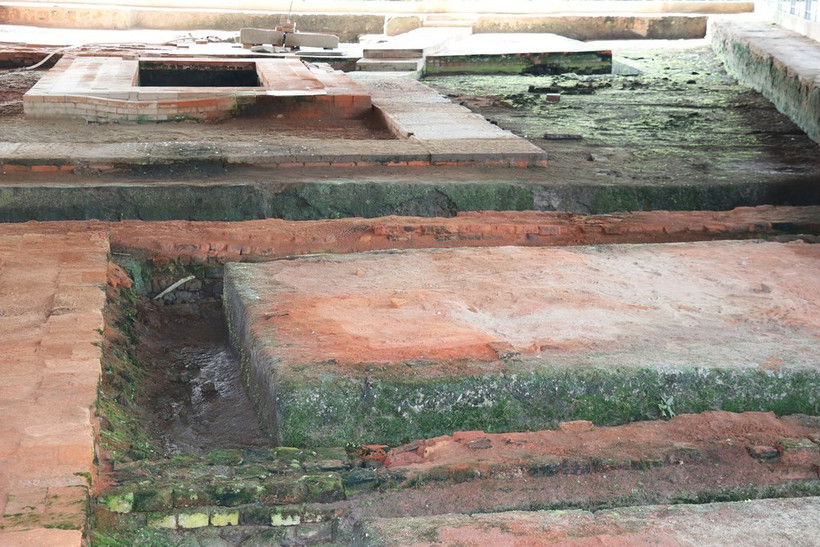 An excavated part of the Go Thanh archaeological site (Photo: VNA)