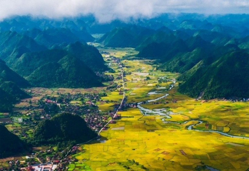 A view of the Bac Son limestone block in Lang Son Geopark (Photo: langson.gov.vn)