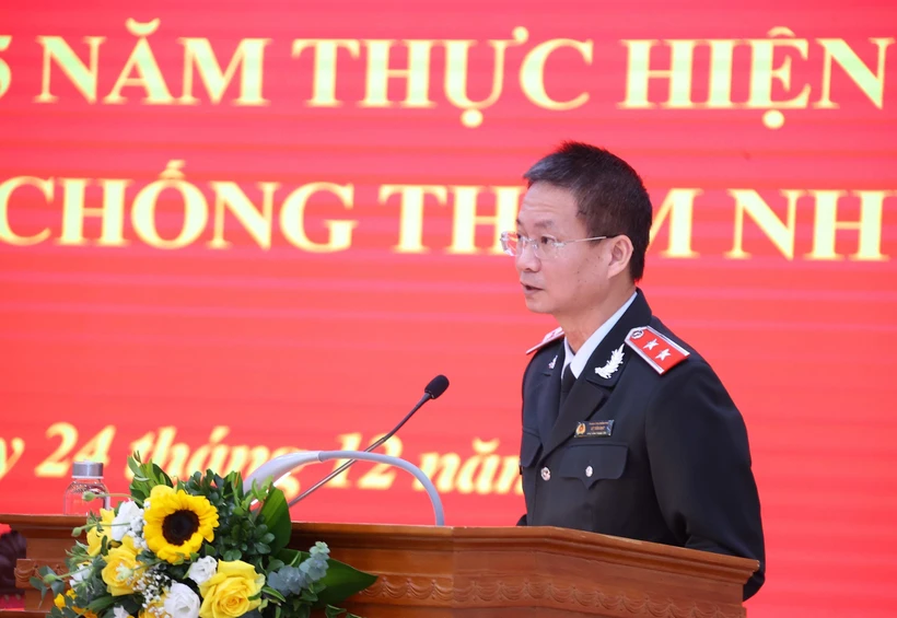 Government Deputy Chief Inspector Le Tien Dat speaks at the conference on December 24. (Photo: VNA)