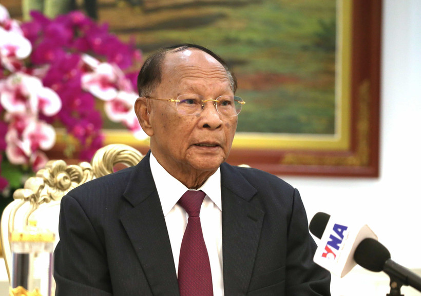 Honorary President of the Cambodian People's Party Samdech Heng Samrin (Photo: VNA)