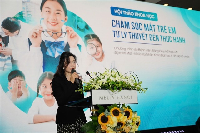 Dr Dinh Thi Phuong Thuy, CEO of Dong Do General Hospital, speaks at the workshop on August 26. (Photo: VNS)