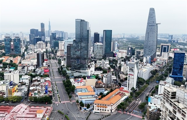 Buildings in the central business district in HCM City. (Photo: VNA)