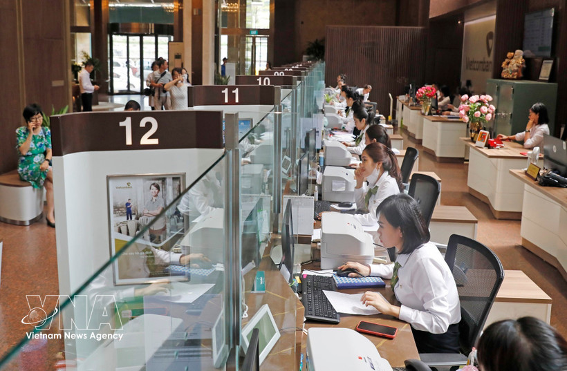 The headquarters of Vietcombank in Hanoi (Photo: VNA)