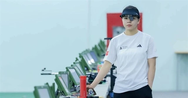 Triinh Thu Vinh is one of 15 Vietnamese athletes at the Asian Rifle/Pistol Cup 2025. (Photo: laodong.vn)