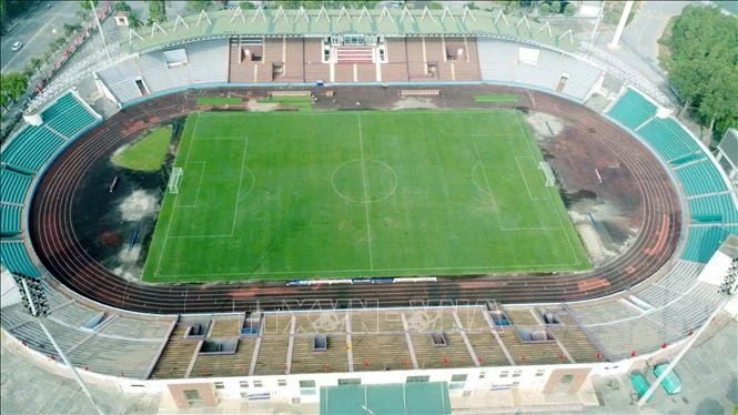 An aerial view of Viet Tri Stadium in Phu Tho province (Photo: VNA)