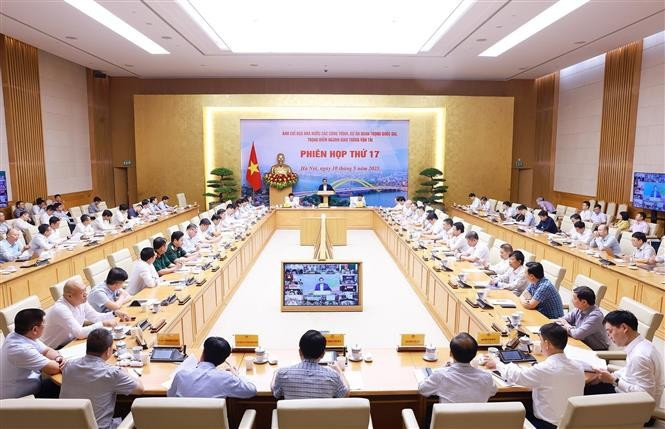 The 17th meeting of the State steering committee for national and key transport projects on May 10 (Photo: VNA)