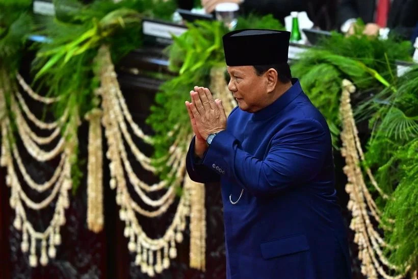 Indonesian President Prabowo Subianto at the inauguration ceremony in Jakarta (Photo: Xinhua/VNA)