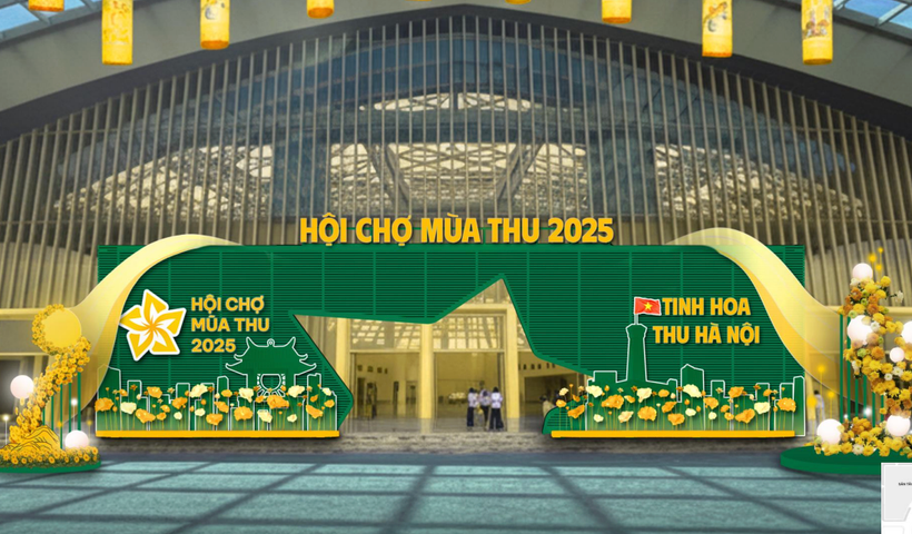 The entrance of the Autumn Fair 2025 at the Vietnam Exposition Centre in Hanoi's Dong Anh commune. (Photo: VNA)