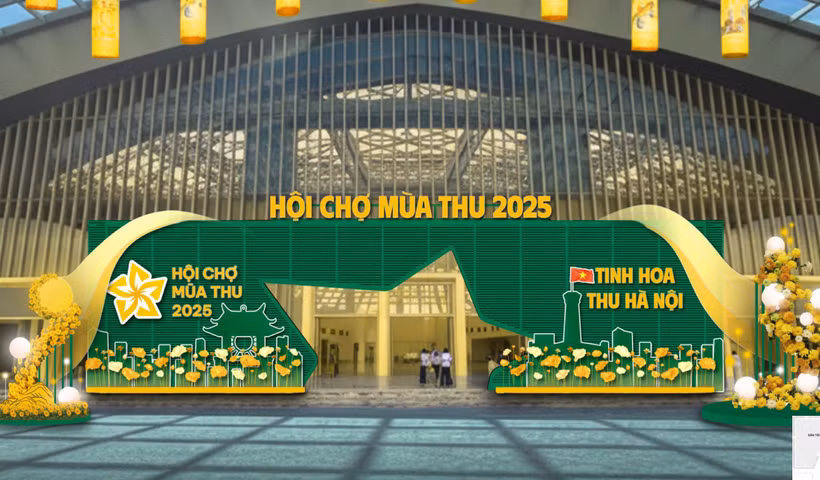 The entrance of the Autumn Fair 2025 at the Vietnam Exposition Centre in Hanoi's Dong Anh commune. (Photo: VNA)