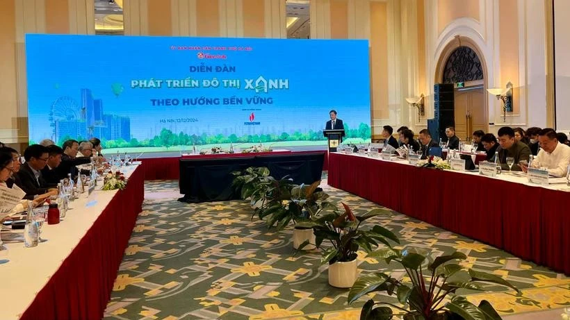 The Sustainable Green Urban Development Forum is organised by the Economic and Urban Newspaper on December 12. (Photo: VietnamPlus)