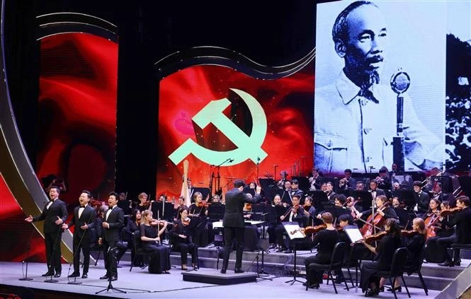 A performance at the music show on April 28 (Photo: VNA)