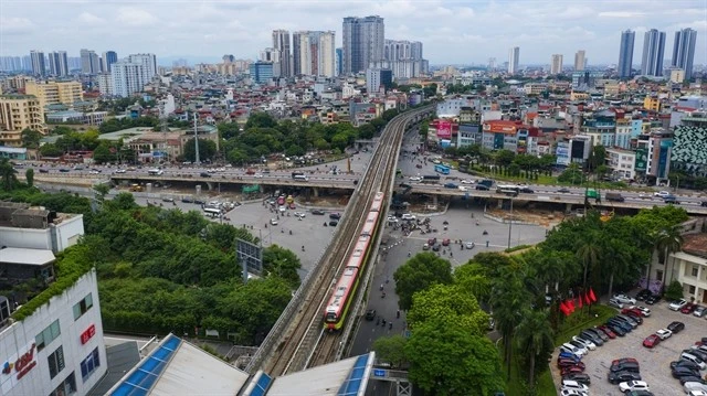 Nhon - Hanoi Station metro line. (Photo: VNA)