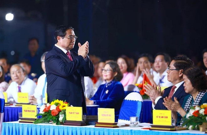 PM Pham Minh Chinh attends the programme in Con Dao on May 3. (Photo: VNA) pham-minh-chinh.jpg