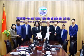 The signing ceremony of the IMH and VITO's MoU in Hanoi on March 31. (Photo: imh.ac.vn)
