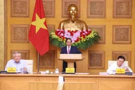 Prime Minister Pham Minh Chinh speaks at the meeting (Photo: VNA)