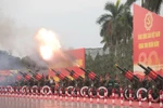 Artillery salute at My Dinh Stadium by Artillery Command