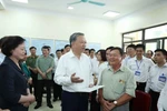 Party chief inspects operations of two-tier local administration model in Hanoi