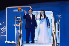 PM Pham Minh Chinh and his spouse leave Rio de Janeiro on July 7 evening (local time), concluding the working visit to Brazil. (Photo: VNA)