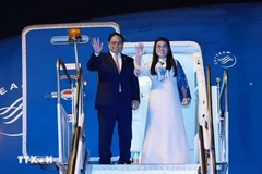 PM Pham Minh Chinh and his spouse leave Rio de Janeiro on July 7 evening (local time), concluding the working visit to Brazil. (Photo: VNA)