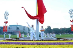A flag-raising ceremony at Ba Dinh Square in Hanoi (Photo: VNA)