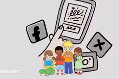A bill in the Philippines House of Representatives seeks to ban social media use for children under 13 while a separate Senate proposal extends the restriction to those under 16. (Photo: VietnamPlus/VNA)