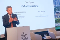 Singapore's Minister for Foreign Affairs Vivian Balakrishnan speaks at the Year Opener event held by the Singapore Institute of International Affairs (SIIA). (Photo: VNA)